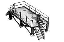 Plastruct 1010 HO 2-1/2” x 5-1/2” x 1-1/4” Service Platform Kit