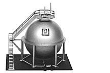Plastruct 3026 O 7” x 11” x 8-1/2” Spherical Storage Tank Kit