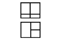 Plastruct 93131 O 1-1/8" x 15/16" Mixed Window Set