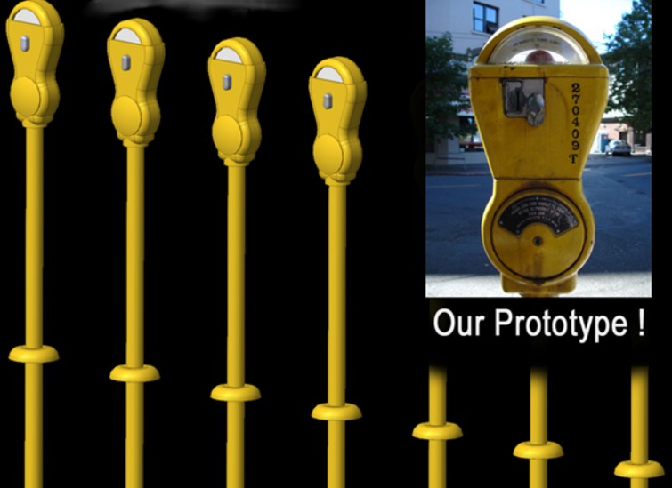 Hi-Tech Details 3004 N Yellow Parking Meters (Pack of 14)