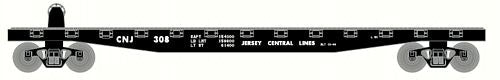 Roundhouse 72492 HO Central Of New Jersey 50' Flat Car w/Stakes #362