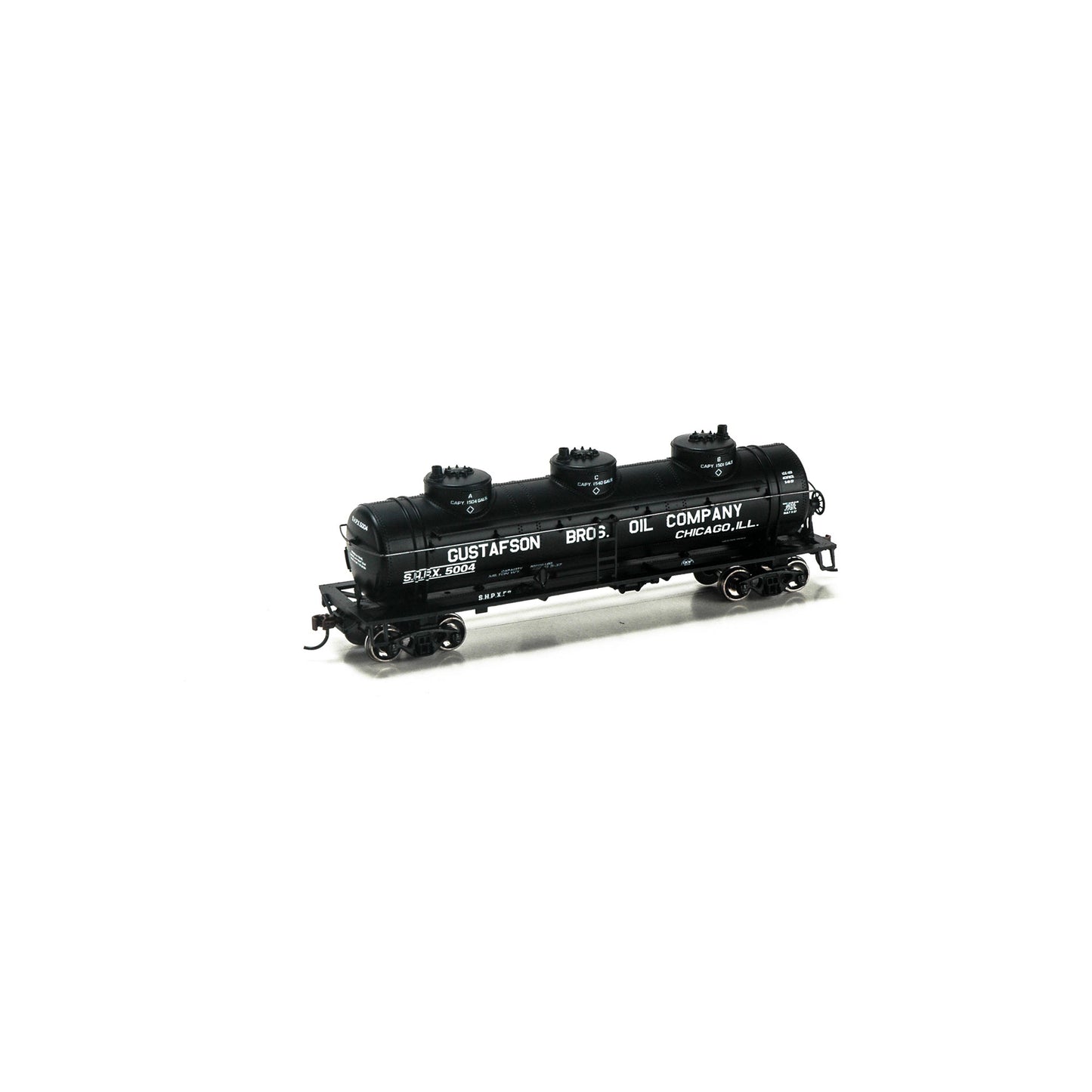 Roundhouse 74487 HO Gustafson 3-Dome Tank Car #5004