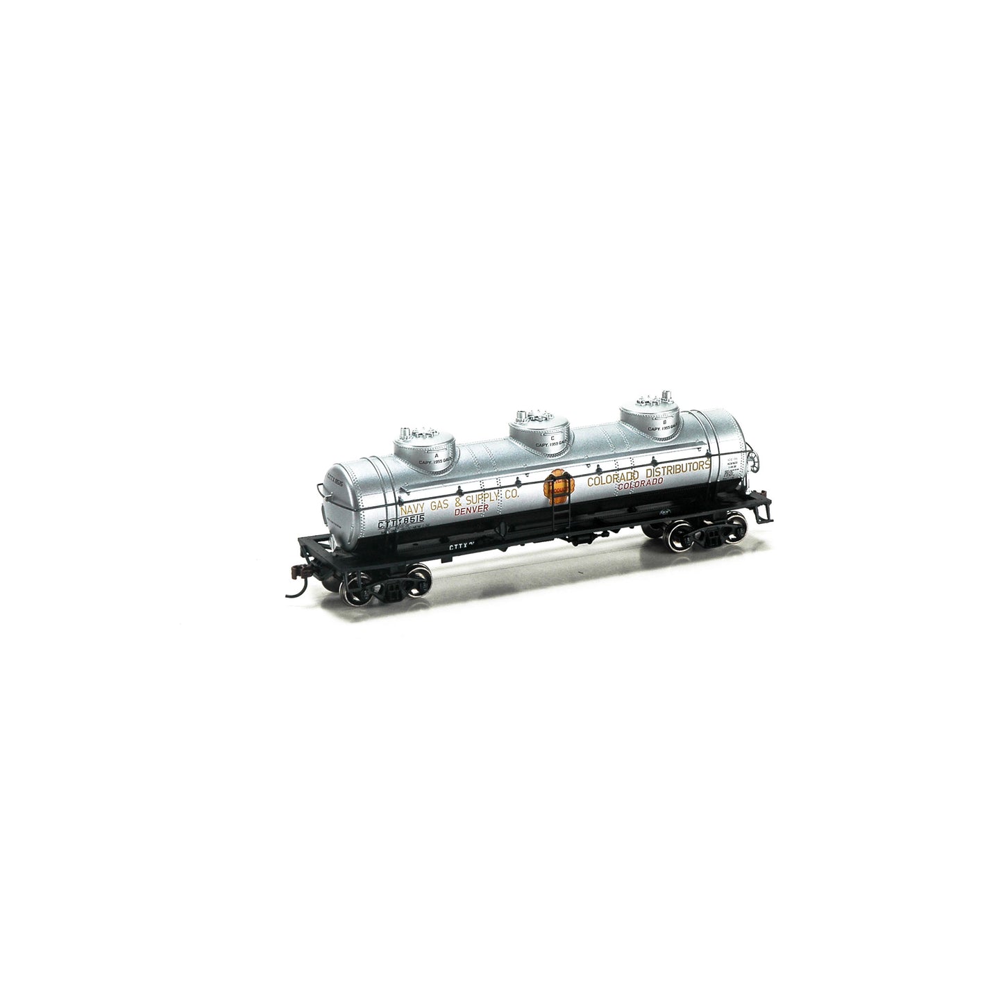 Roundhouse 74490 HO Navy Gas & Supply 3-Dome Tank Car #8515