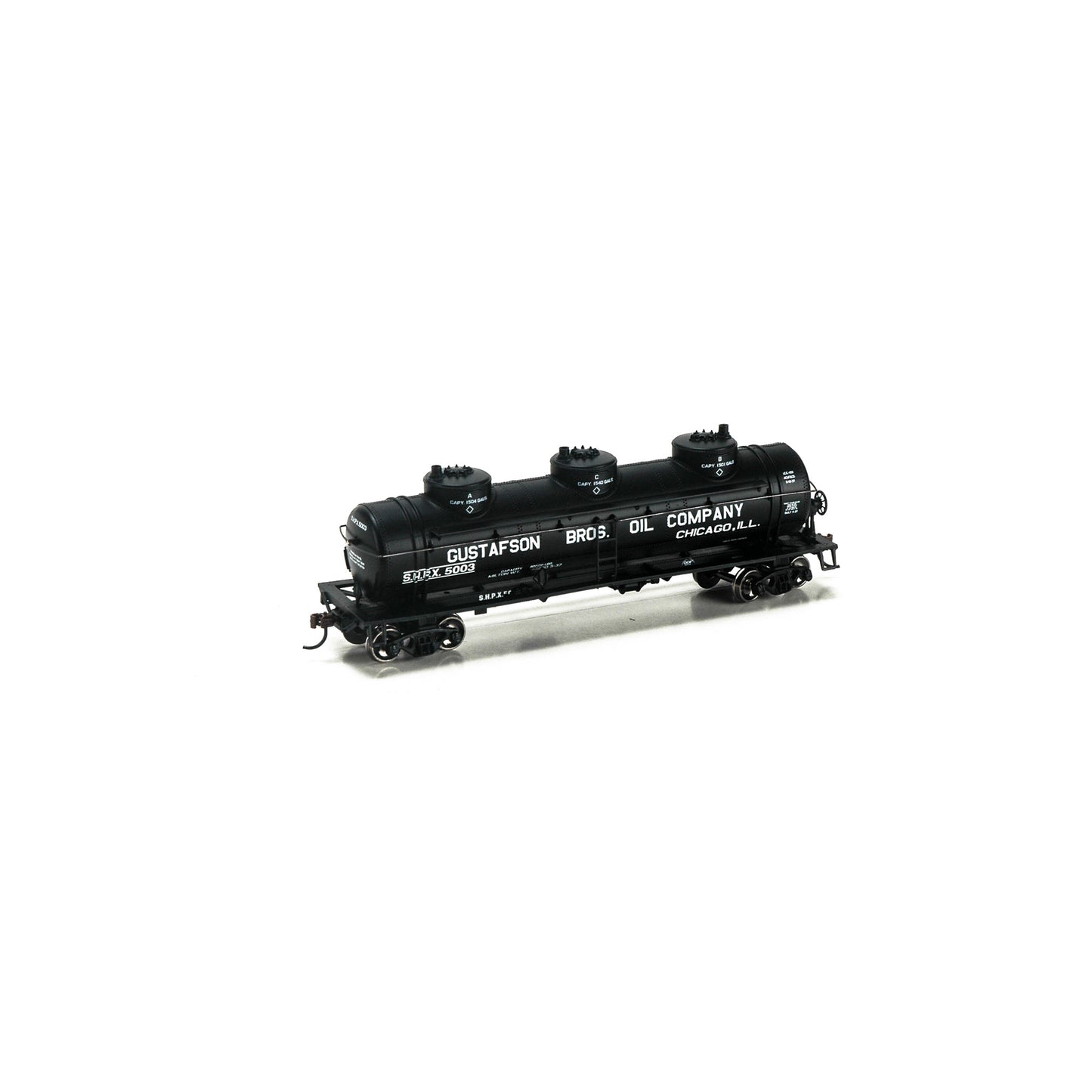 Roundhouse 74486 HO Gustafson 3-Dome Tank Car #5003