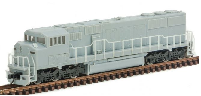 Atlas 40002670 N Undecorated EMD SD60M Diesel Engine with 3-Window Cab and DCC