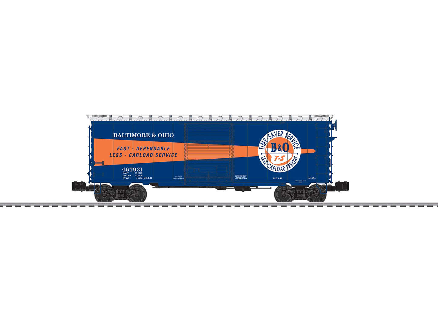 Lionel 6-83529 O Gauge Baltimore & Ohio PS-1 Freight Sound Boxcar #467931