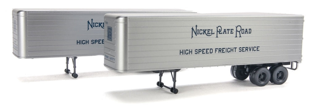 Walthers 949-2410 HO Nickel Plate Road 35' Fluted-Side Trailers (Pack of 2)