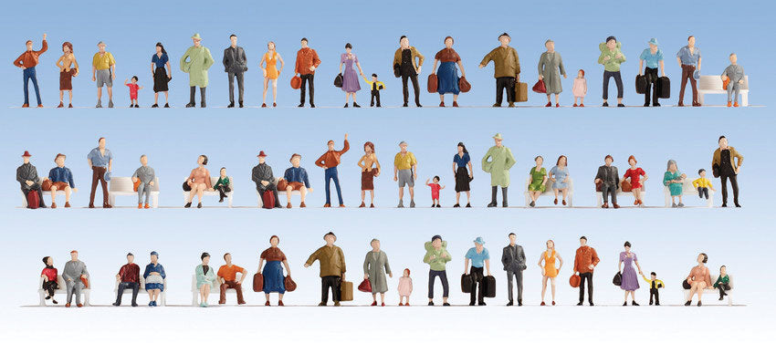Walthers 949-6042 HO Passengers On the Platform Figures (Set of 60)