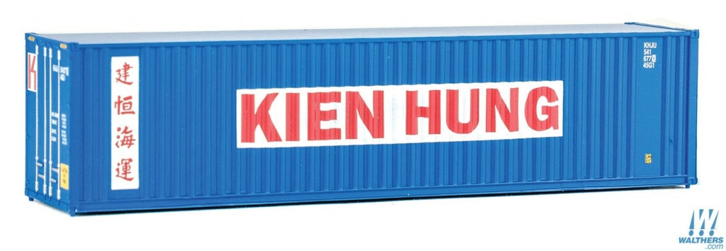Walthers 949-8217 HO Kien Hung 40' Hi-Cube Corrugated Container with Flat Roof