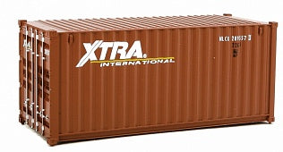 Walthers 949-8067 HO Assembled Xtra Leasing 20' Corrugated Container