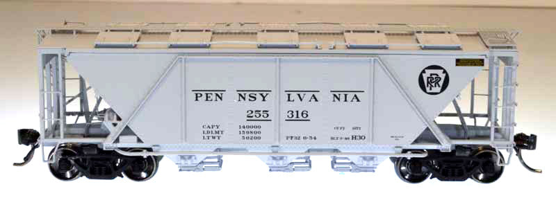 Bowser 41477 HO Pennsylvania Railroad H30 Covered Hopper, Gray #255464