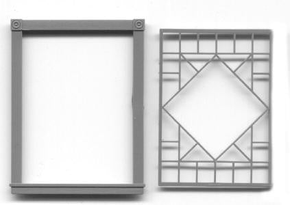 Grandt Line 3743 O Diamond-Patterened Window & Frame
