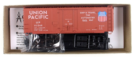 Accurail 3128 HO Union Pacific 40' Plug Door Box Car # 112360 Kit