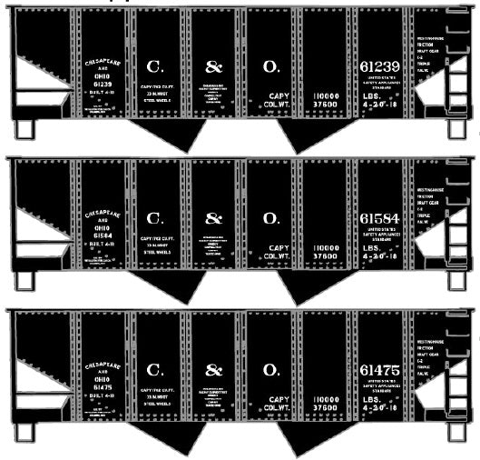 Accurail 24314 HO Chesapeake & Ohio USRA Twin Hopper (Pack of 3)