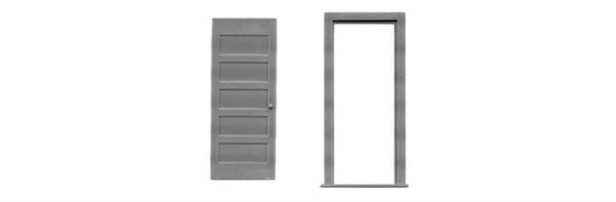 Tichy 2021 O 5 Panel 30 x 80" Door & Frame (Pack of 3)