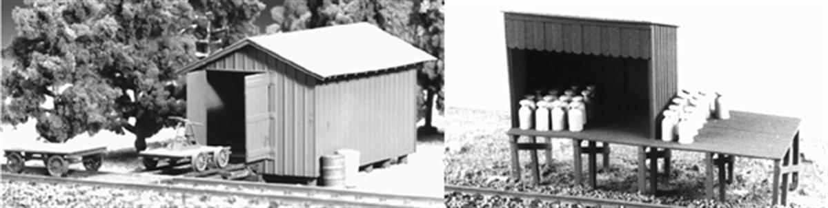 Tichy 7018 HO Wayside Structures Milk Station/Handcar Shed Kit