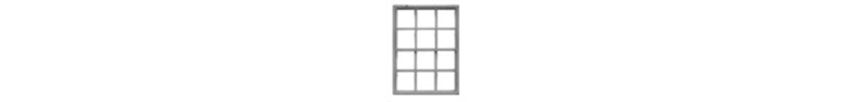 Tichy 8154 HO 30" x 66" 12 Pane Double Hung Window (Pack of 12)