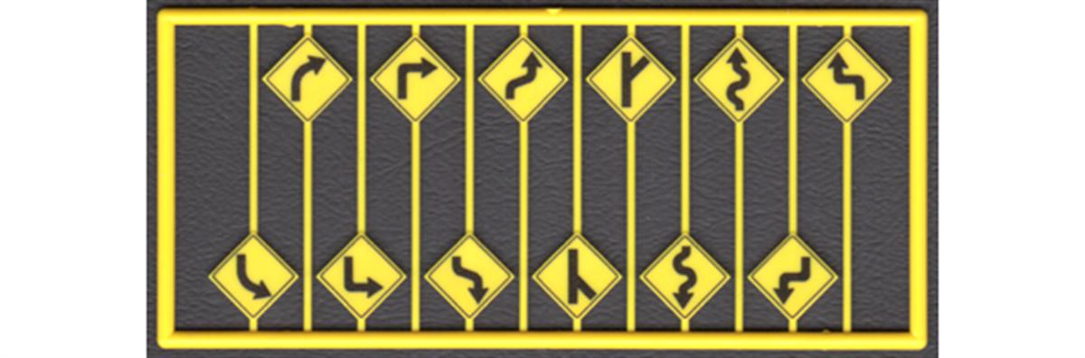 Tichy 8254 HO Warning Signs Road Path Arrow (Pack of 12)