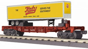 MTH 30-76661 O Union Pacific Flat Car w/ 40' Trailer