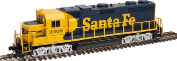 Atlas 40002760 N SF EMD GP38 Low Nose Diesel Locomotive with DB & DCC #2302