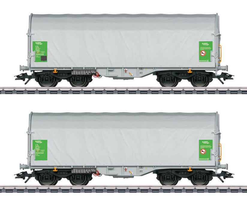 Marklin 47217 HO Green Cargo Shimmns Sliding Tarp 3-Rail Flatcar