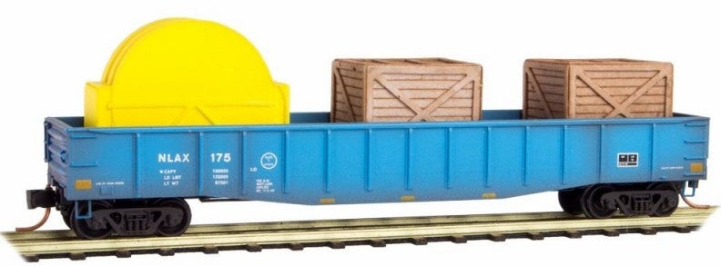 Micro-Trains 10500220 N NLAX 50' 14 Panel Steel Fishbelly Side Gondola #175