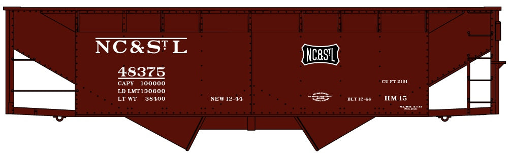 Accurail 7733 HO Nashville Chattanooga & St. Louis Offset Twin Hopper