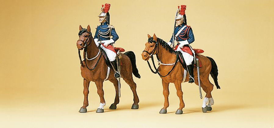 Preiser 10435 HO Republican Guards Mounted on Horseback Figures (Set of 2)