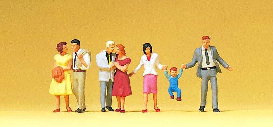 Preiser 10516 HO Walking Travelers Figures #1 (Set of 6)