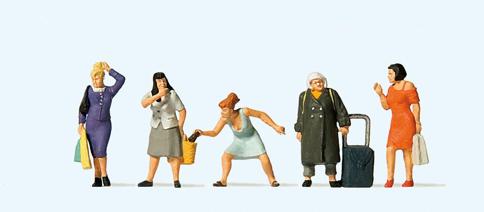Preiser 10665 HO Women Doing The Shopping Figures (Set of 5)