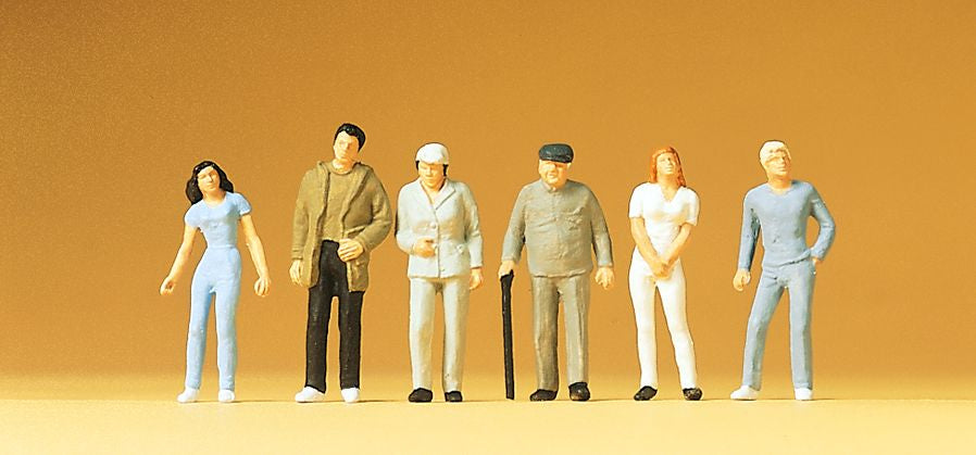 Preiser 14002 HO Scale Standing Passers-By Figures (Set of 6)