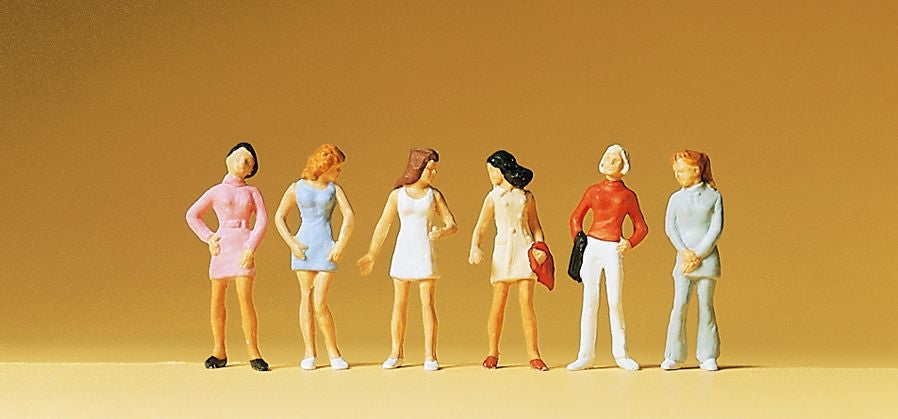 Preiser 14006 HO Standing Teenage Girls Figures (Set of 6)