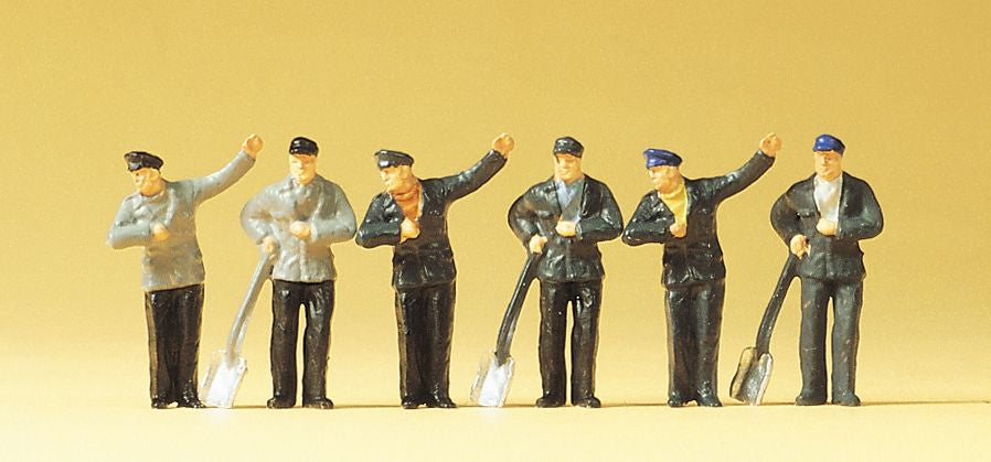 Preiser 14014 HO Railroad Personnel Steam Engine Crew Figures (Set of 6)