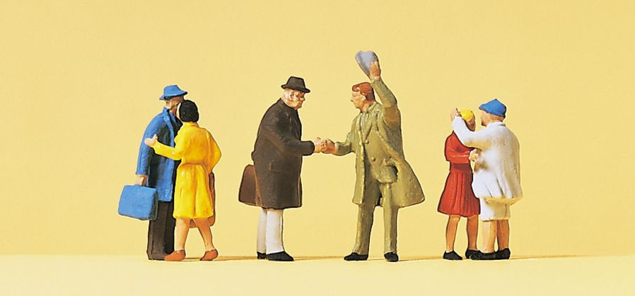 Preiser 14028 HO Scale Arriving Passengers Figures (Set of 6)