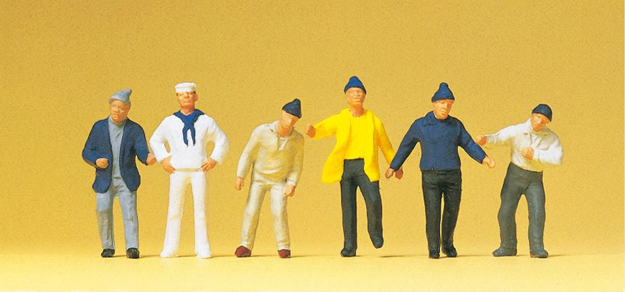 Preiser 14063 HO Walking Workers Figures (Set of 6)