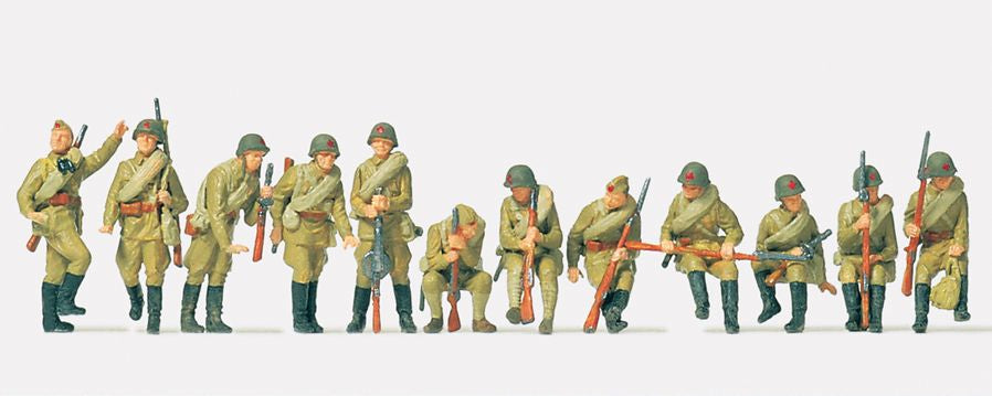 Preiser 16546 HO Soviet Union WWII 1942 Tank Crew Figures (Set of 10)