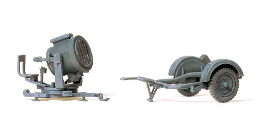 Preiser 16566 HO 60cm Anti-Aircraft Search Light w/Trailer Plastic Model Kit