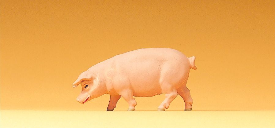 Preiser 47046 G Animals - Walking Pig Figure