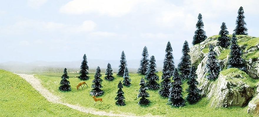 Busch 6598 N/Z Pine Trees 1"-1.75" (Set of 20)
