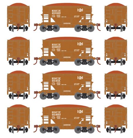 Roundhouse 87097 HO Bessemer & Lake Erie 24' Ribbed Ore Car w/Load #1 (4)