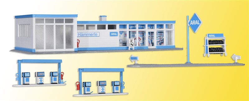 Kibri 38541 HO Aral Gas Station Building Kit
