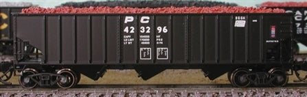 Bluford Shops 14473 N Penn Central 70-Ton 14-Panel 3-Bay Hopper, Black (3)