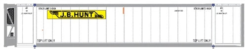 Scale Trains SXT10235 N JB Hunt CIMC 53’ Refrigerated Container (Set of 3)