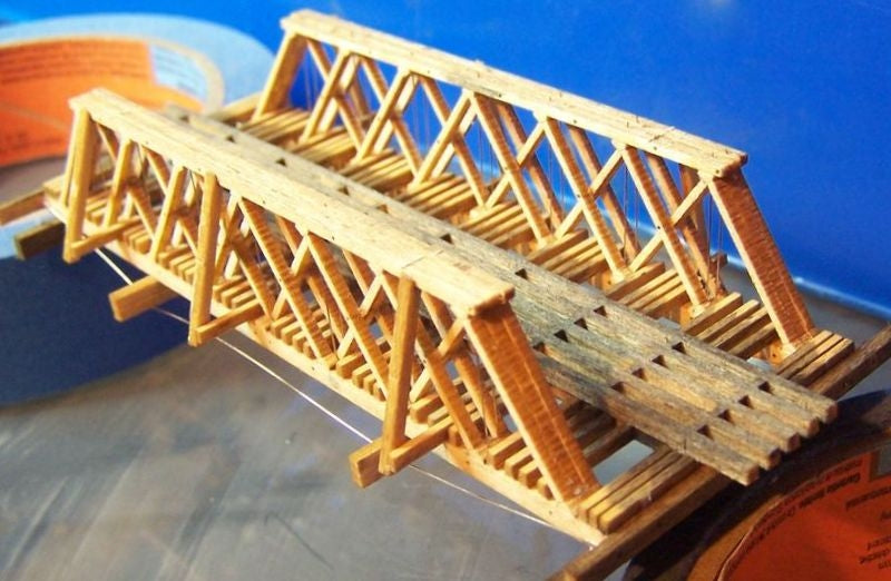 RS Laser Kits 2028 HO Wood Truss Rod Bridge (55' Span) Kit