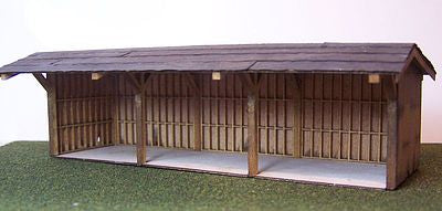 RS Laser Kits 2009 HO 3 Bay Open Storage Shed