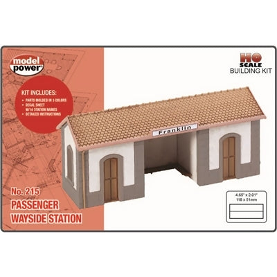 Model Power 215 HO Passenger Wayside Station Building Kit
