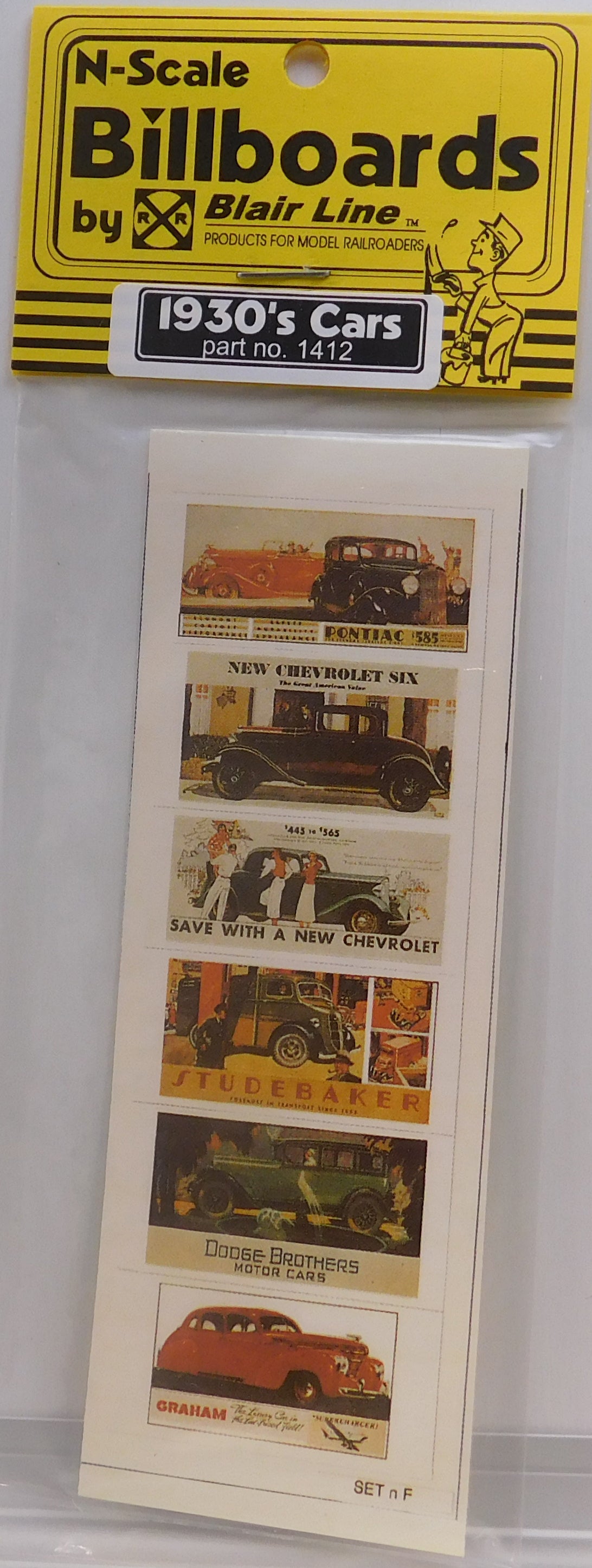 Blair Line 1412 N 1930's Cars Billboard Signs