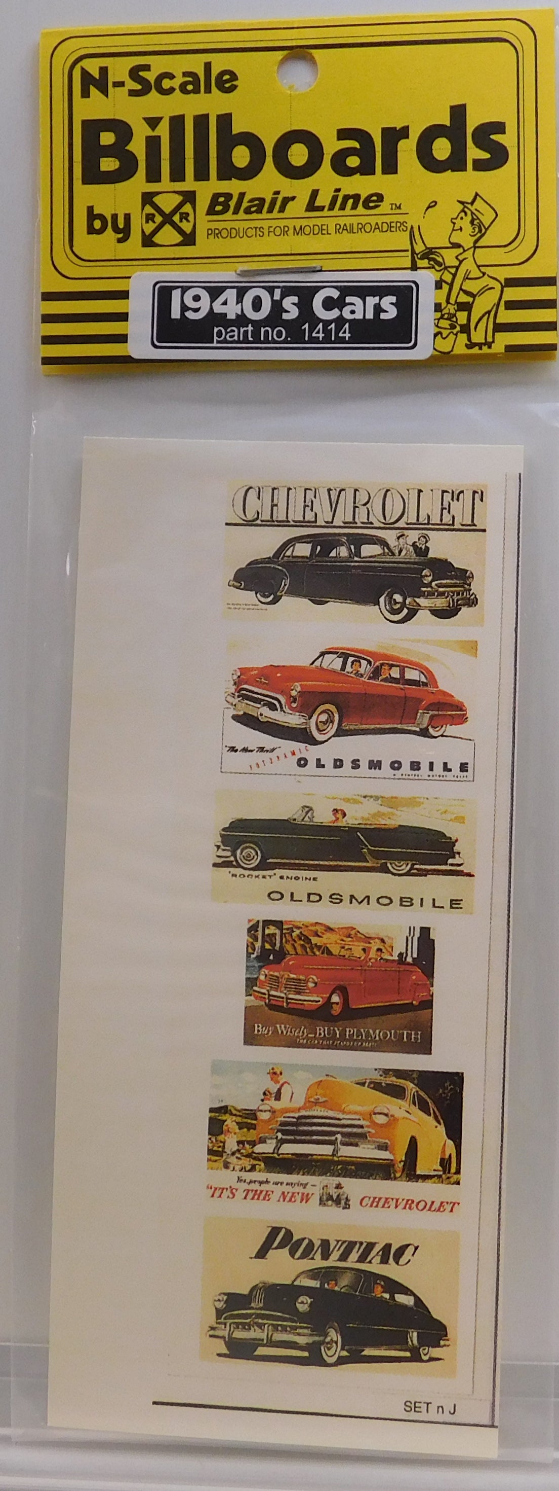 Blair Line 1414 N 1940's Cars Billboard Signs #2