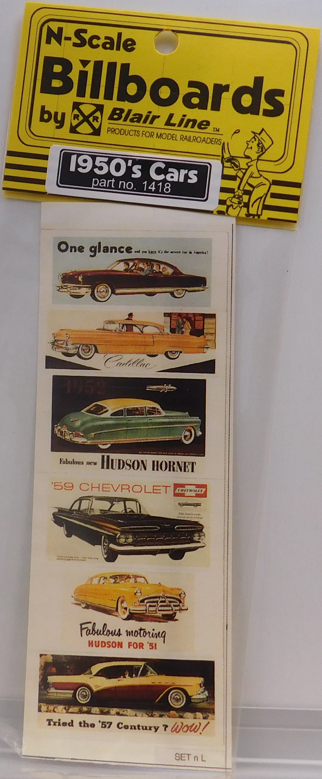 Blair Line 1418 N 1950's Cars Billboard Signs