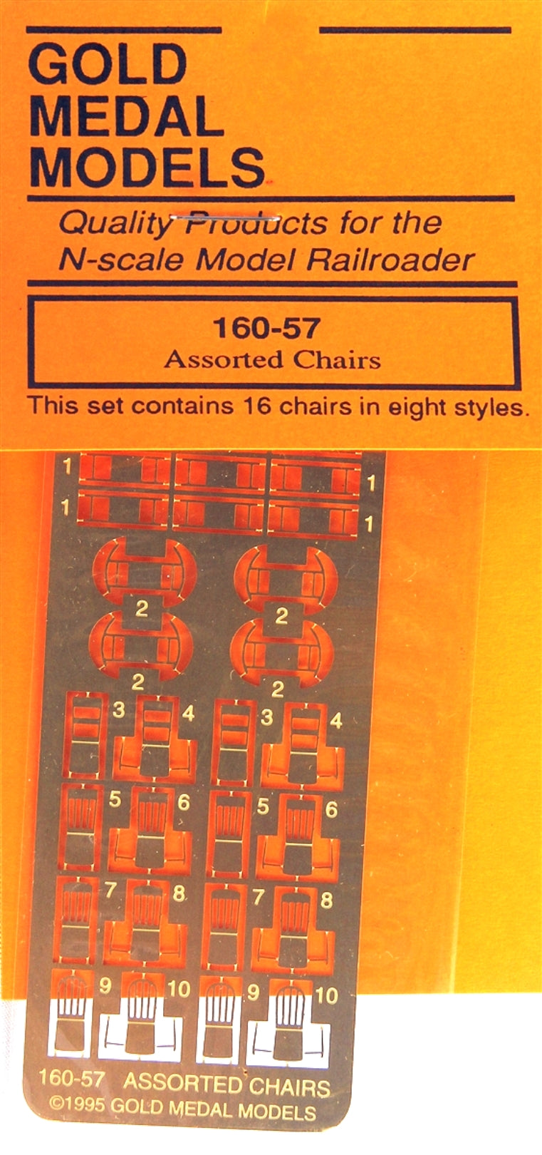 Gold Medal Models 160-57 N Assorted Chairs (Pack of 16)
